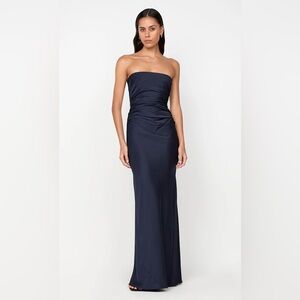 Bec & Bridge Navy Strapless Dress